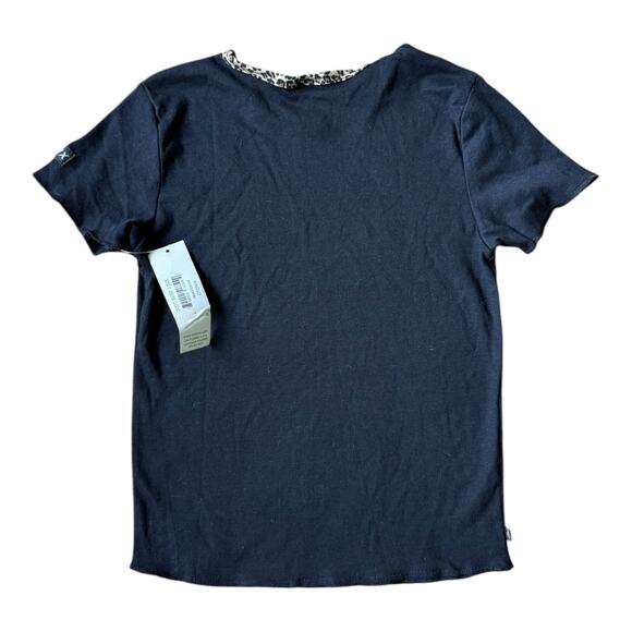 NWT Otomix t shirt short sleeve matching bottoms black cheetah cotton size small - Picture 4 of 16